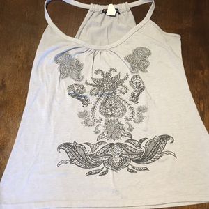 GREY DESIGNED TANK TOP